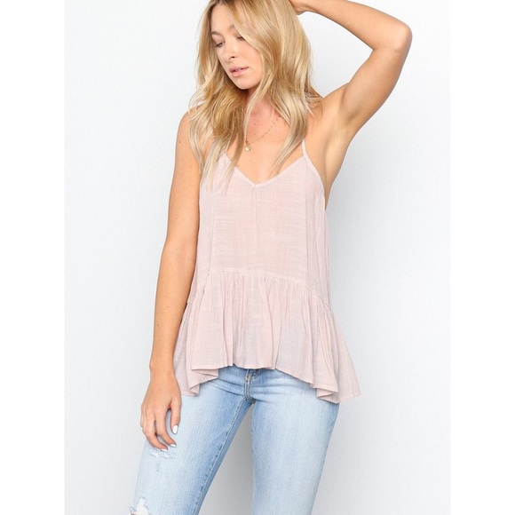>>LAST<< Annabelle Racerback Tank - Blush - Picture 2 of 6